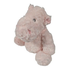 Unipak Designs Stuffed Plush Toy Hippopotamus Pink Rattle 12 Inch Soft